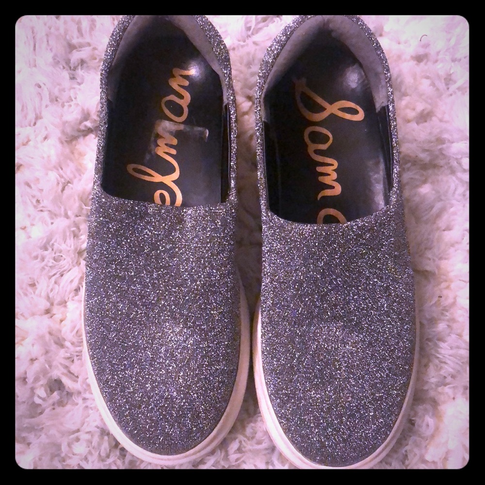 Sam Edelman metallic wedge sneakers size 6